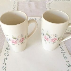 Pfaltzgraff Tea Rose Latte Mugs